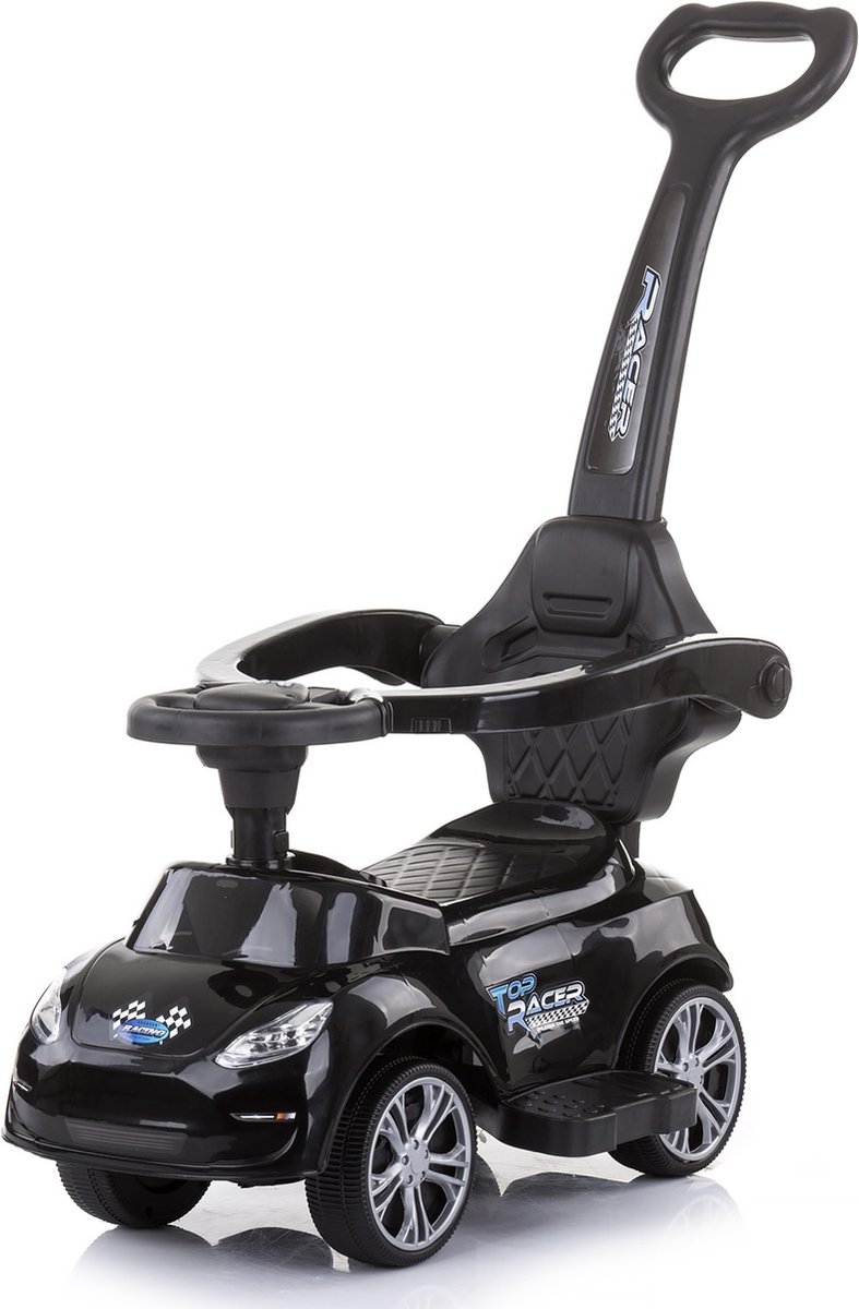 Chipolino Loopauto Turbo - Met duwstang  - Met geluid - 3 in 1 - Zwart Loopauto kopen online