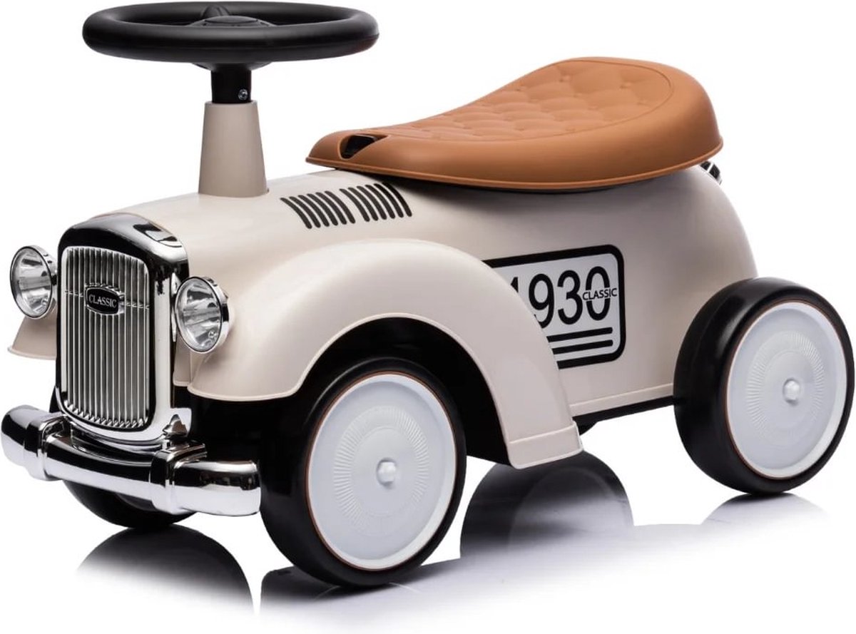 Classic 1930 Loopauto - voor Kinderen - tot 3 jaar - EVA wielen - Wit Loopauto kopen online