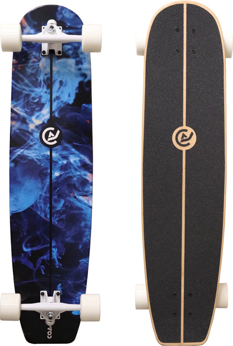 Coasto Azur - Longboard - 91x23 CM - Allround, carving, dancing, freeride - Hoogwaardig esdoornhout - 70 mm 75A wielen - ABEC 7 lagers Longboard kopen online