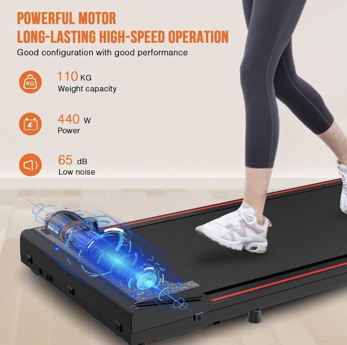 Compacte draagbare elektrische loopband - Platte loopband - 1-6KM/H - LED-display - Afstandsbediening - Energiezuinig en geluidsarm - Ruimtebesparend Loopfiets kopen online