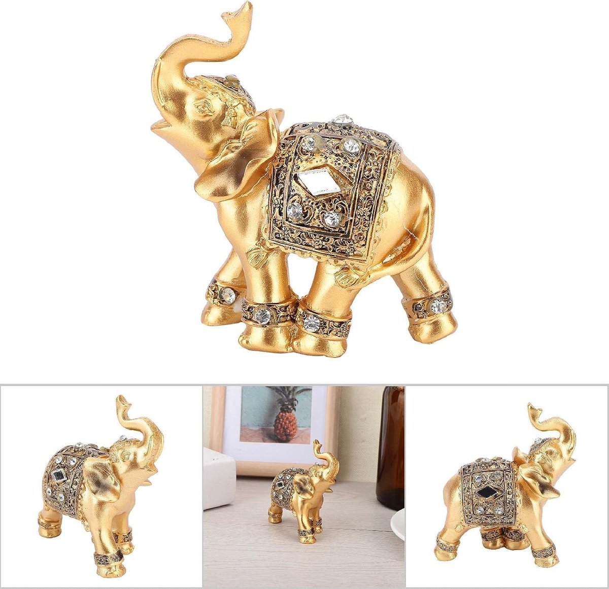 content - Olifantbeeldje in antieke stijl - Geluksbrenger voor huisdecoratie . Buitenspeelvoertuigaccessoire kopen online