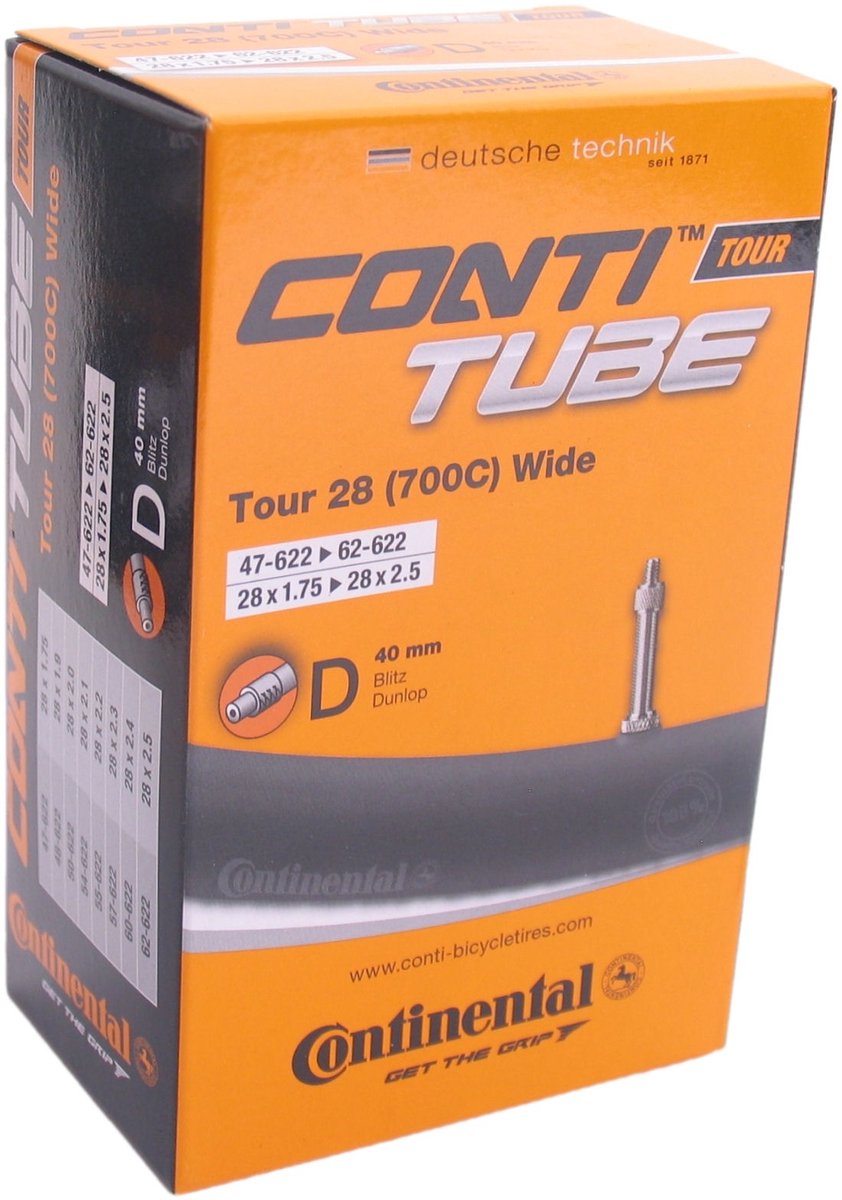 Continental Binnenband 28 X 1.75/2.5 (47/62-622) Dv Zwart Fiets kopen online