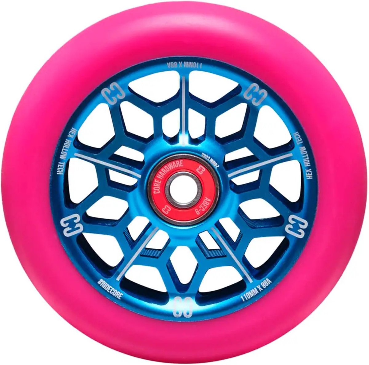 Core Hex Hollow Stuntstepwiel 110mm Roze Buitenspeelvoertuigaccessoire kopen online