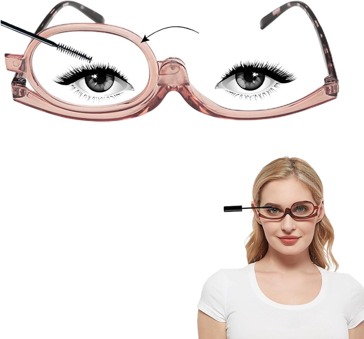 Cosmetische make-upbril met vergroting +20 voor dames, opklapbaar en draaibaar Kinderfiets kopen online