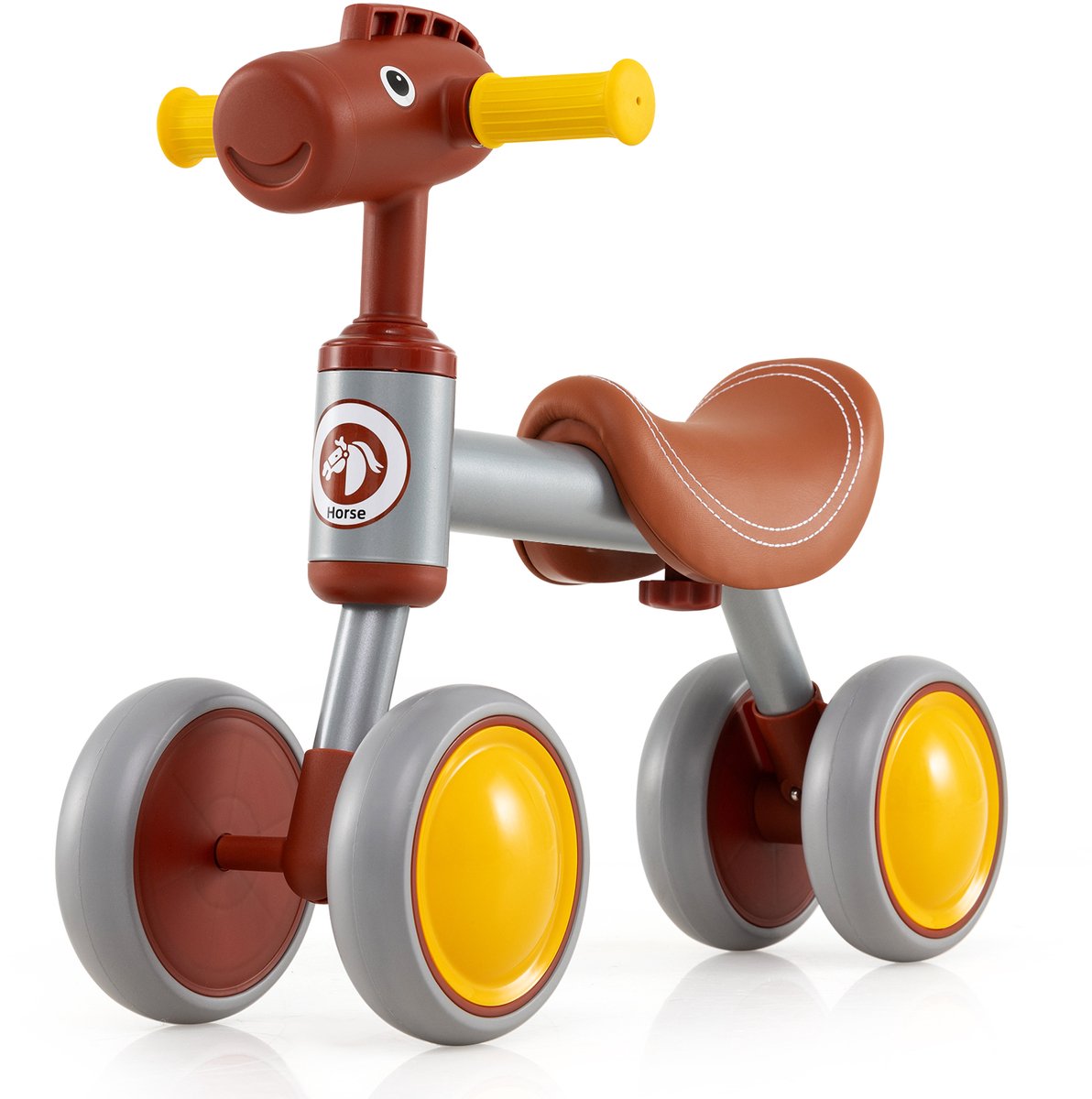 COSTWAY Loopfiets, loopfiets, 4 wielen, kinderloopfiets zonder pedaal, balansfiets voor kinderen van 18-36 maanden Accuvoertuig kopen online