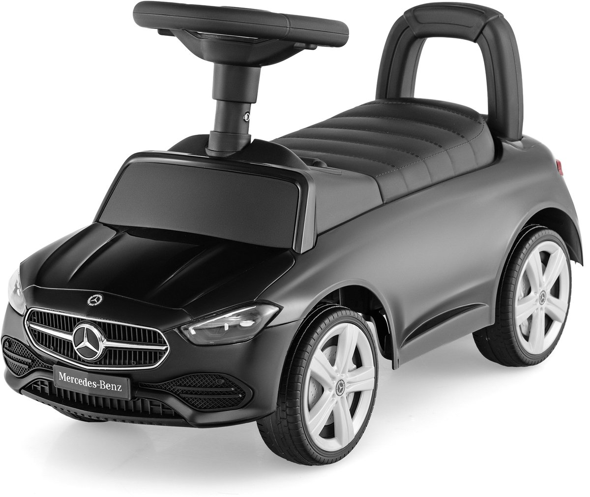 COSTWAY Mercedes-Benz Glijauto, glijvoertuig met opbergruimte onder de zitting, schuifwagen met claxon en motorgeluid, voor kinderen vanaf 1 jaar (zwart) Accuvoertuig kopen online