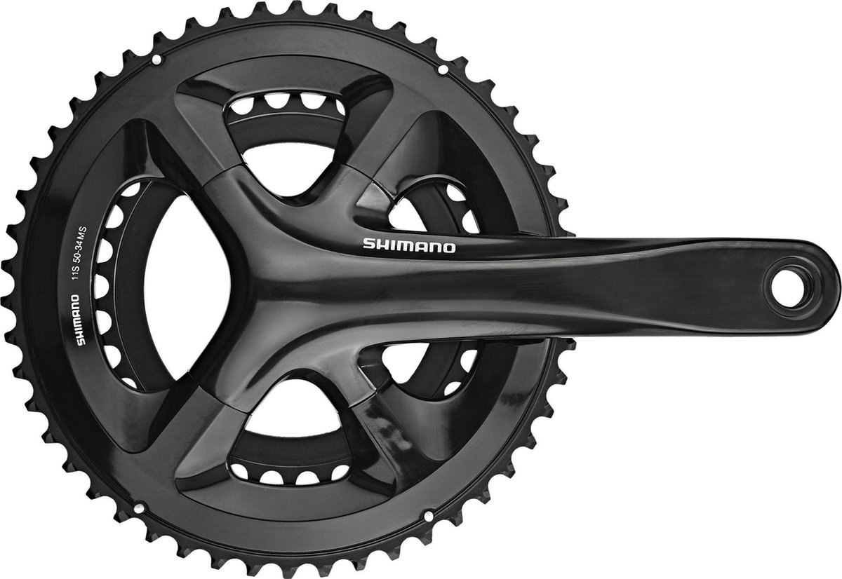Crankstel 2 x 11 speed Shimano Road FC-RS510 - 175/50-34 holle as - zwart Fiets kopen online