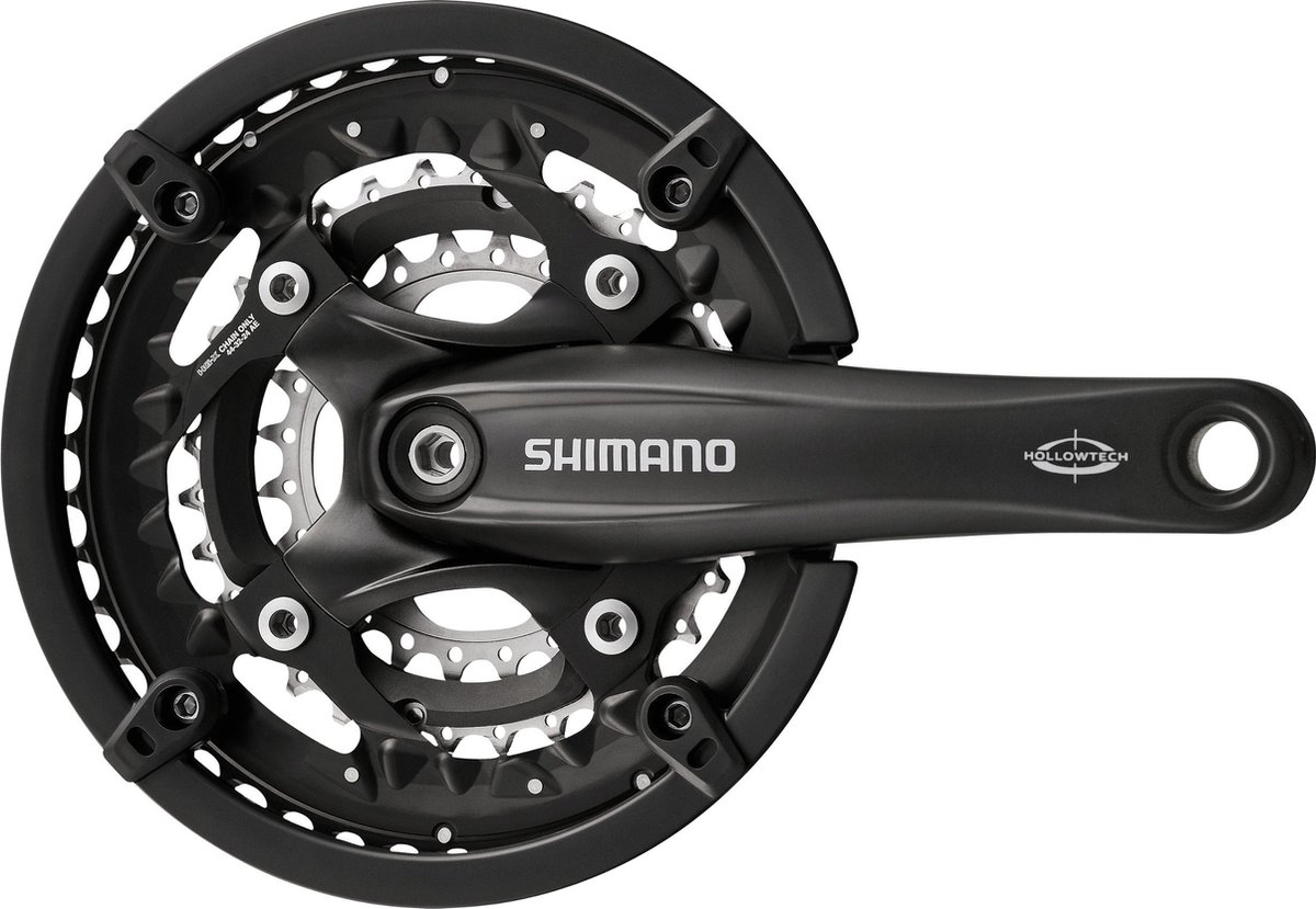 crankstel 3x10 speed shimano trekking fc t521 175 44 32 24 octalink zwart