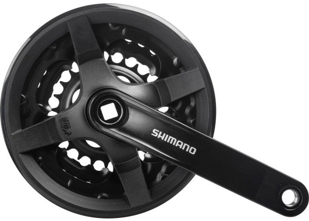 Crankstel 6/7/8 speed Shimano Tourney FC-TY301 met 150mm crankarm 42 x 34 x 24T - zwart Fiets kopen online