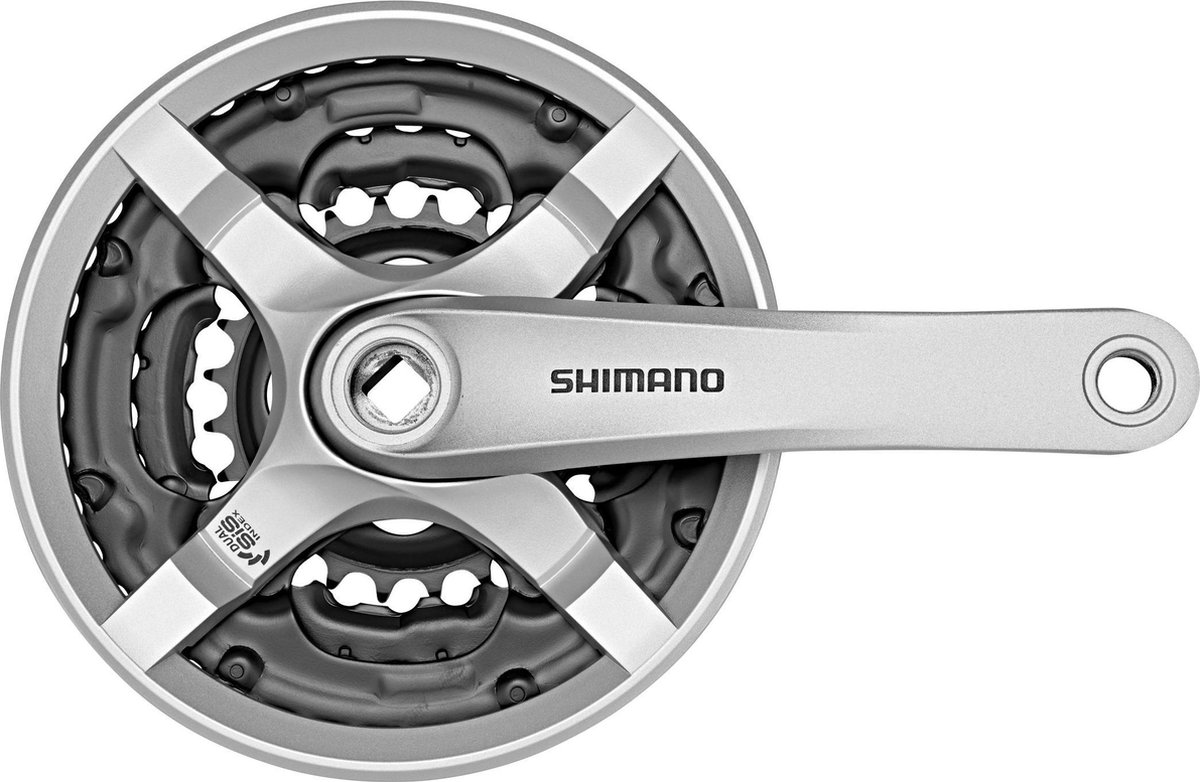 Crankstel Shimano FC-TY501 6/7/8 speed 170mm 42x34x24T met kettingscherm - zilver Fiets kopen online