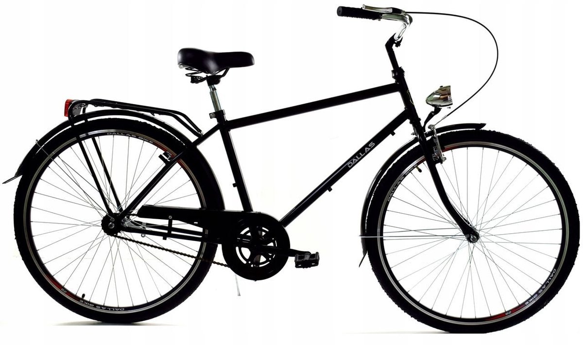 dallas city 28 herenfiets klassiek zwart stadsfiets 19 inch frame 1 versnelling