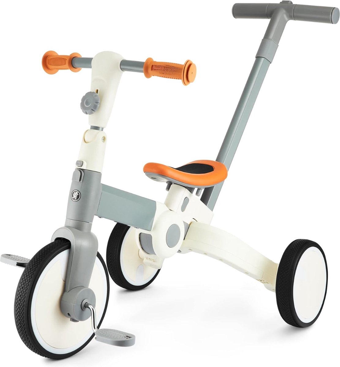 DD Driewieler met Duwstang - Kinderfiets - Loopfiets - Balance Bike - 65x27x21cm - Grijs Loopfiets kopen online