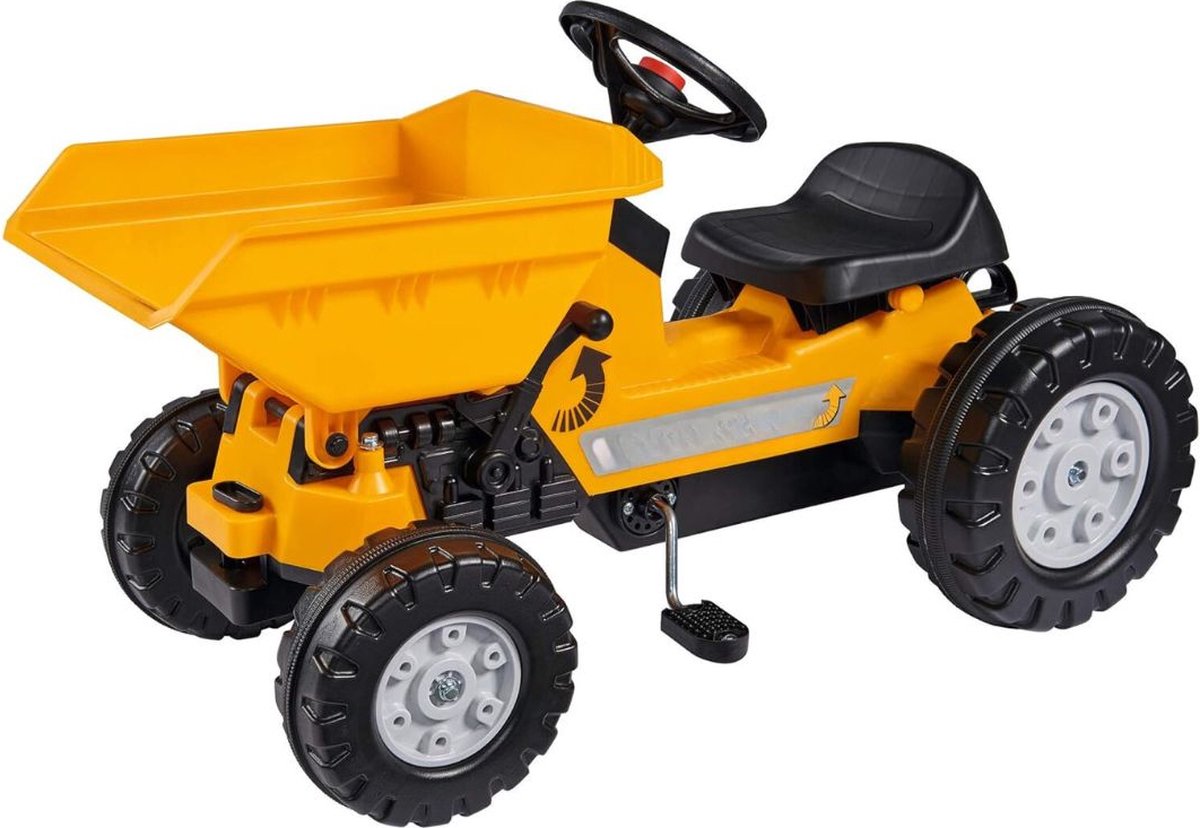 DD® Looptractor - Loopauto - Loop Tractor - met Aanhangwagen - 94x46x54cm - Oranje Loopauto kopen online