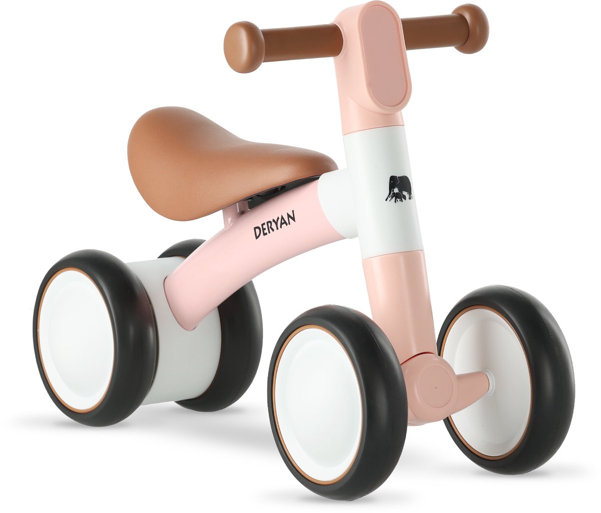deryan milo luxe loopfiets roze
