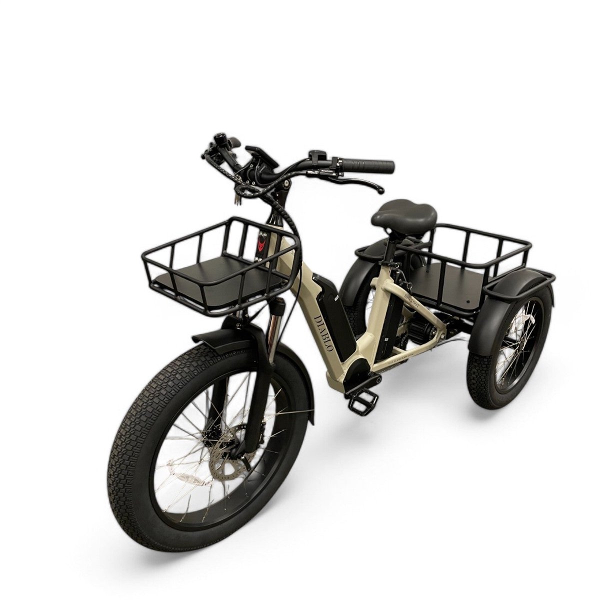Diablo Big Foot Fatbike Driewieler Fiets Elektrisch Cargo - Fashion Grey Grijs - Twee accu's Fiets (elektrisch) kopen online