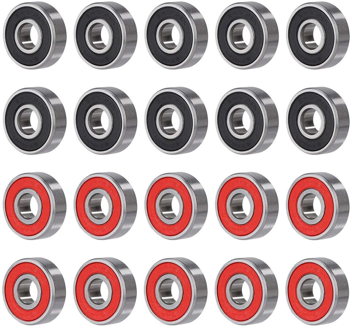 diepe groef kogellagers voor skateboard en scooter 608rs stalen lagers 20 stuks