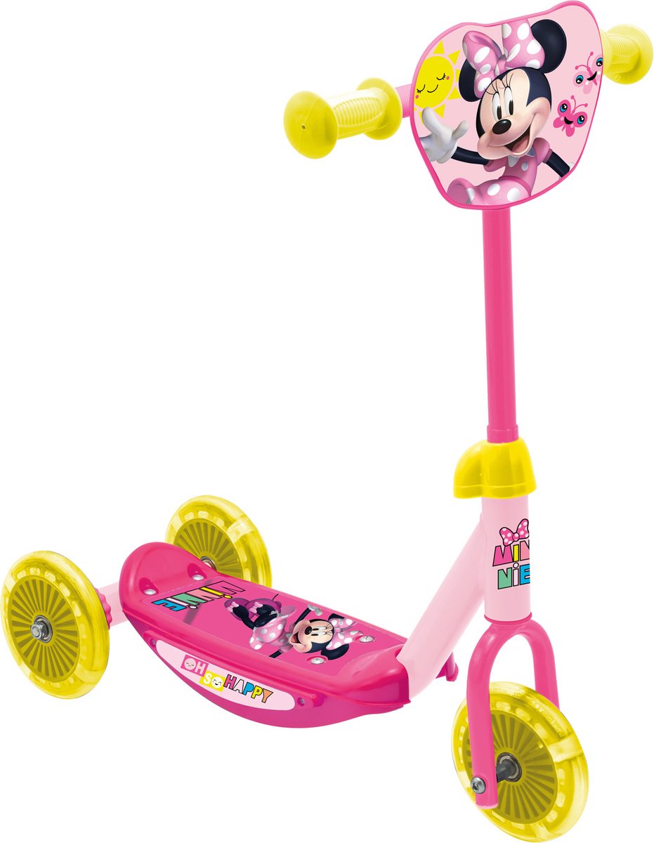 disney minnie mouse 3 wiel kinderstep meisjes roze geel