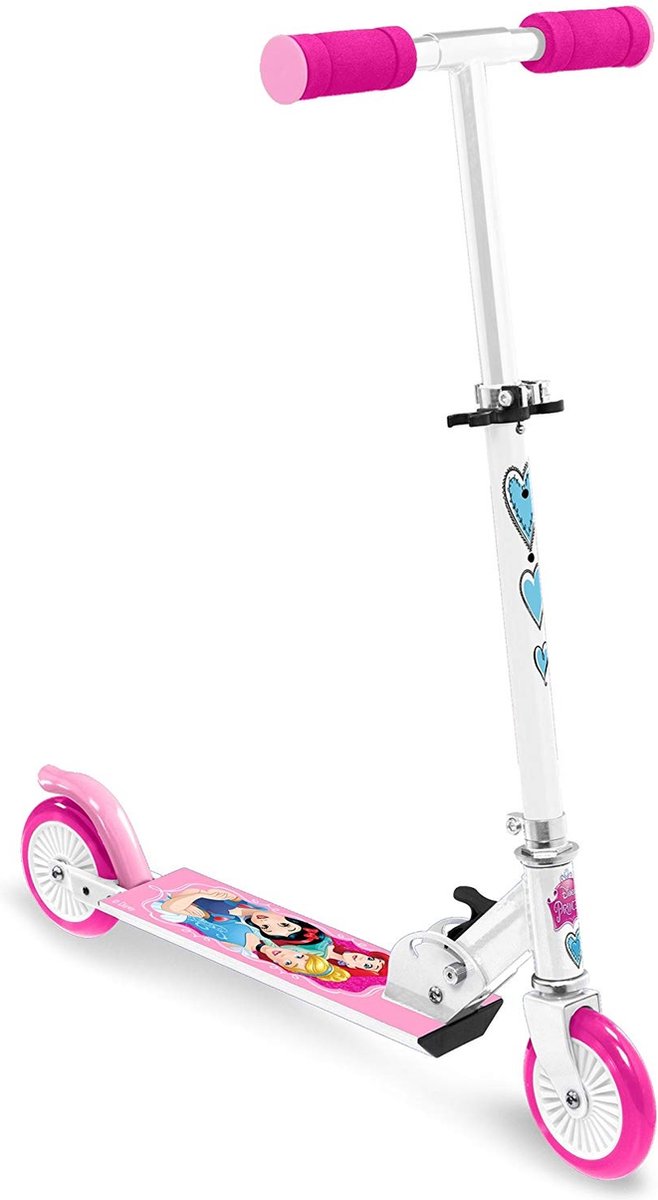 Disney Princess - Inklapbare Meisjes Step met Voetrem - Wit & Roze Step kopen online