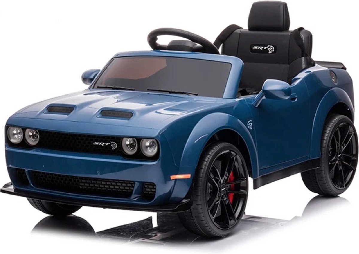 Dodge Challenger SRT Kinderauto | 12V Blauw Accuvoertuig kopen online