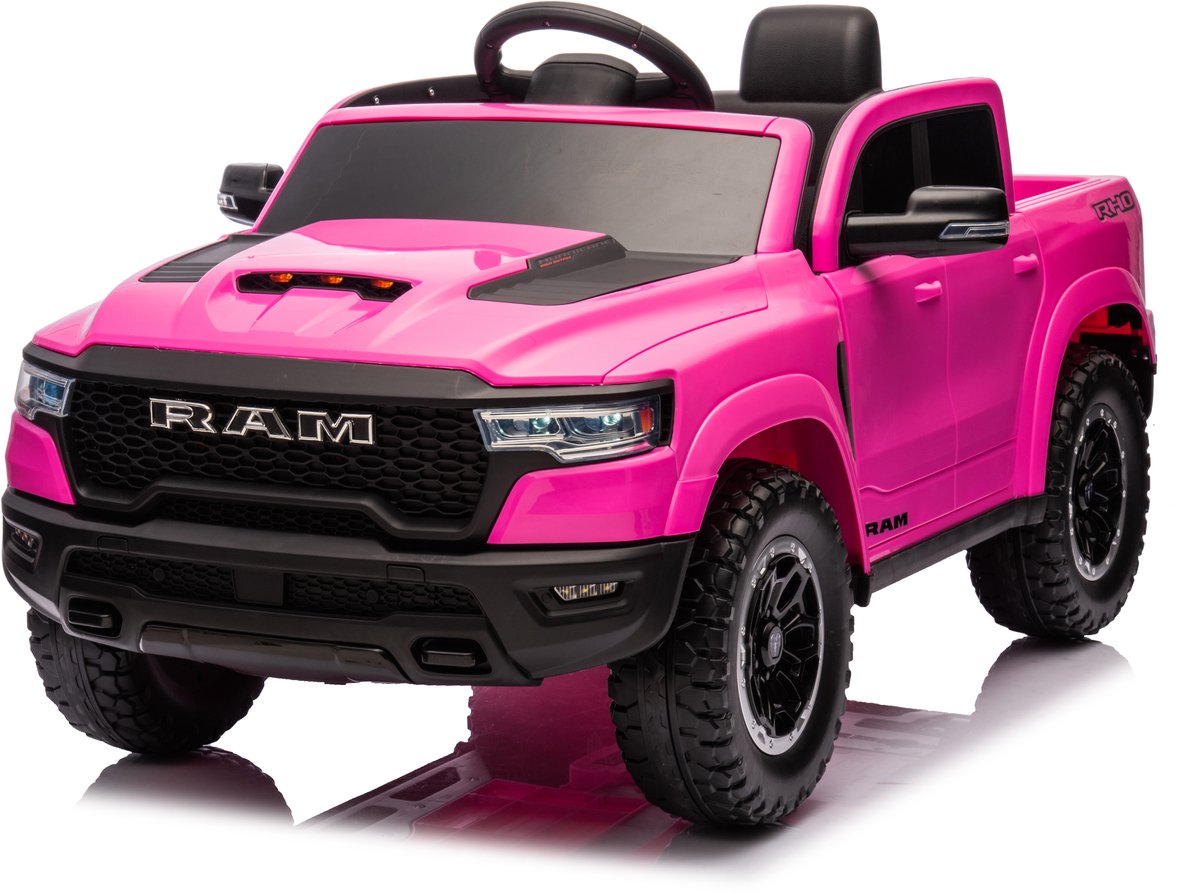 Dodge RAM 1500 - Elektrische Kinderauto 12V - 1 tot 5 jaar - Roze Accuvoertuig kopen online