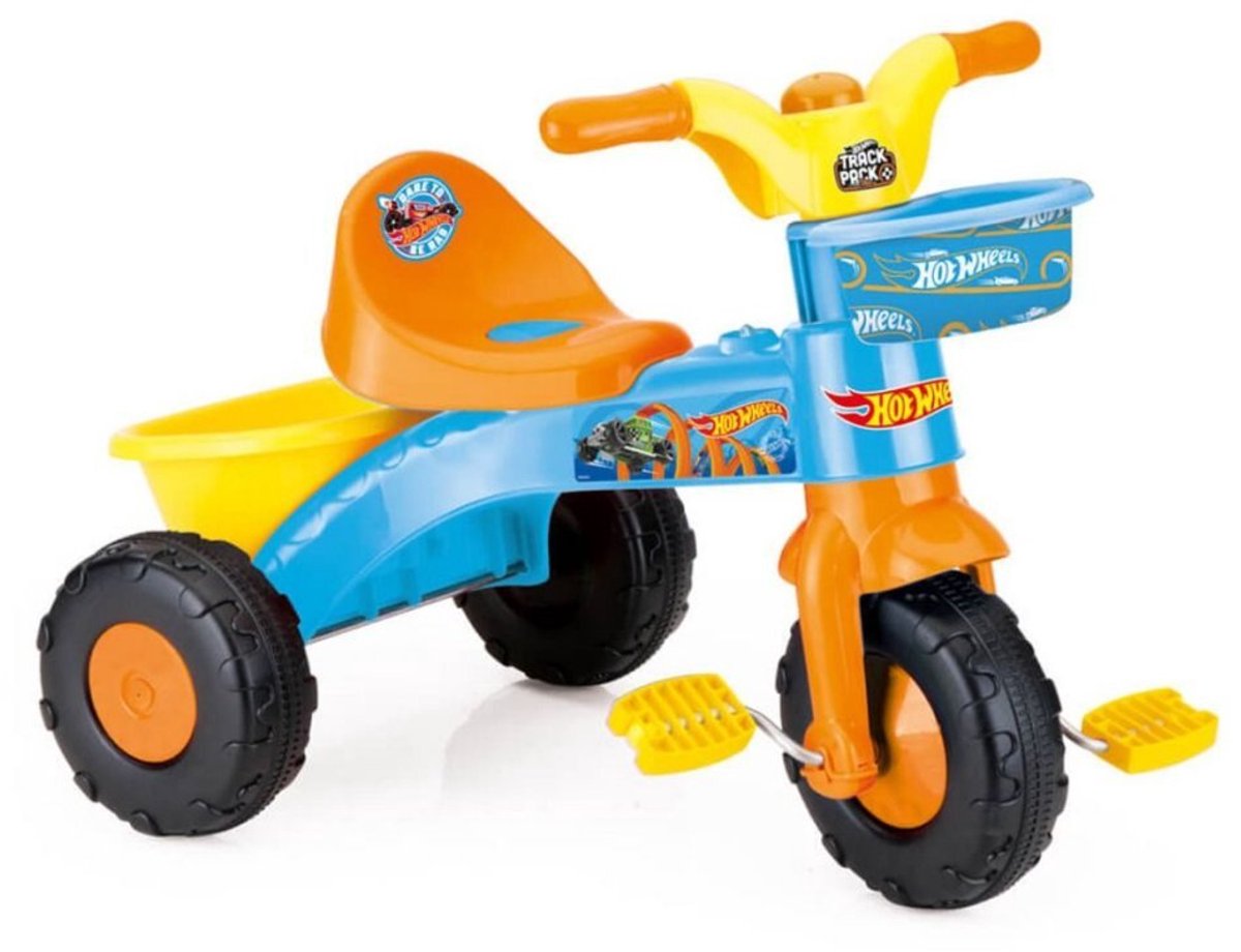 Dolu Hot Wheels Driewieler + Geluid 50x64x46 cm Oranje/Blauw/Geel Driewieler kopen online