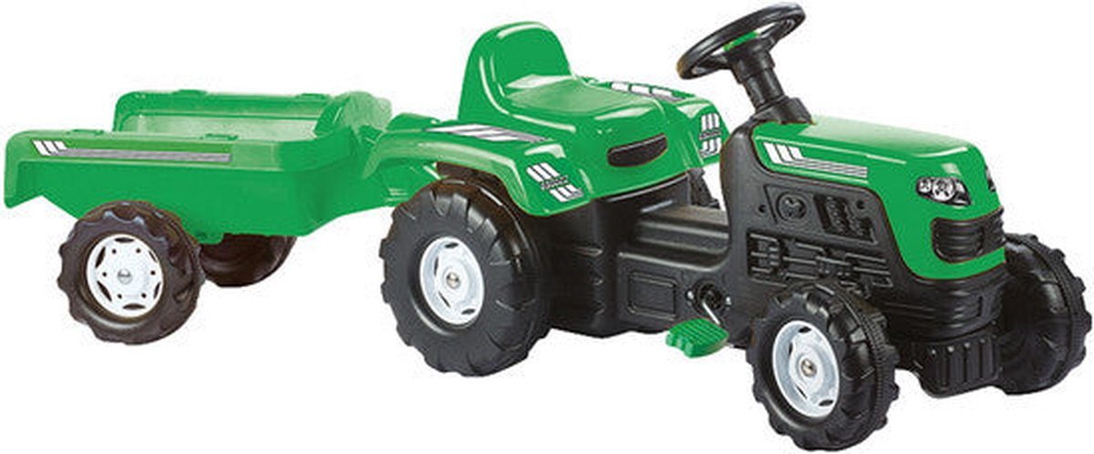 Dolu Ranchero Groen Traptractor met Aanhangwagen 8246 Loopauto kopen online