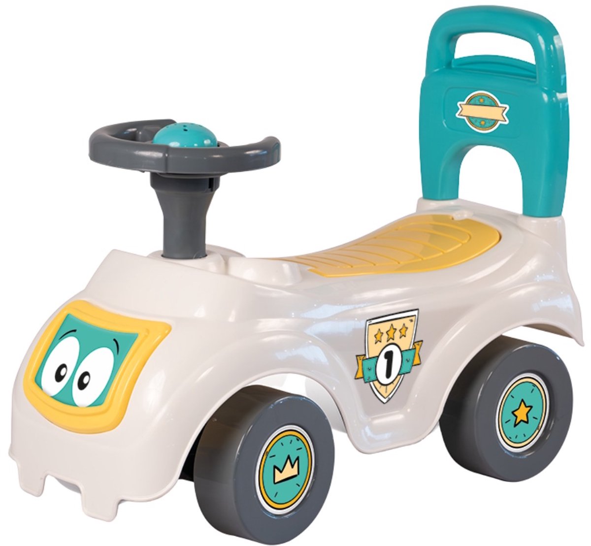 Dolu Sit 'n Ride Turquoise/Geel Loopauto 2622 Loopauto kopen online