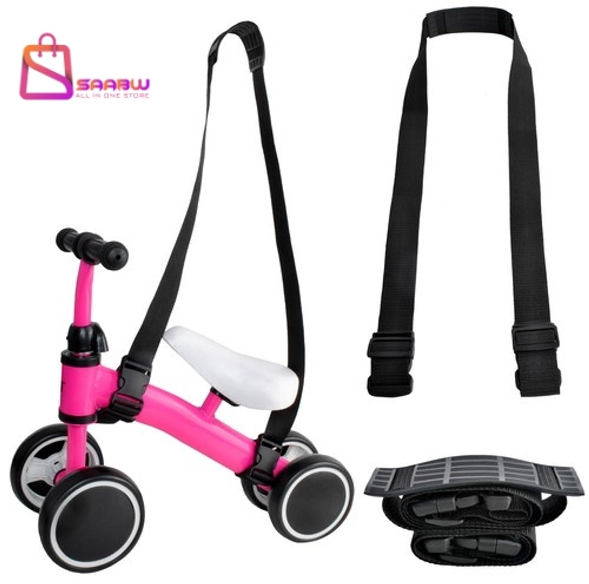 Draagriem voor Loopfiets, Step & Sled – Verstelbare Schouderband – schouderriem – Zwart – 11667 Buitenspeelvoertuigaccessoire kopen online