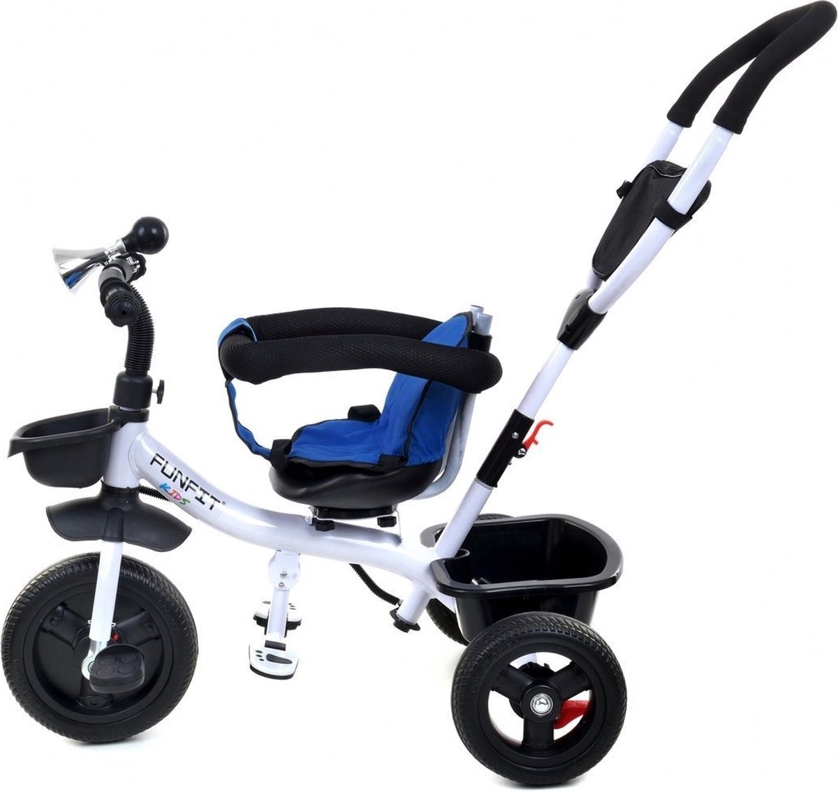 Driewieler - fiets - met duwstang en zonnekap - blauw Driewieler kopen online