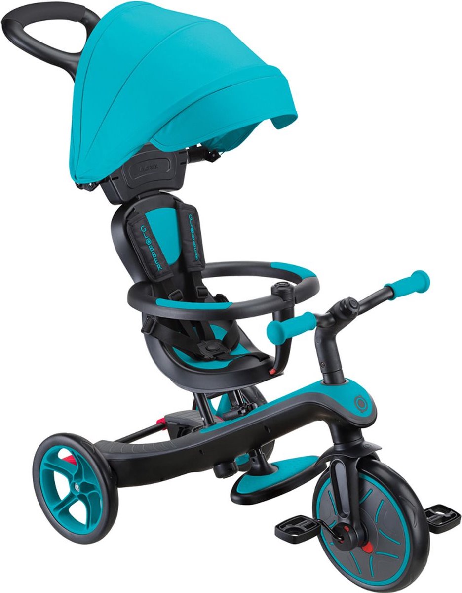Driewieler - Globber Trike 4 in 1 in Teal - groen blauw - 4in1 converteerbaar - met duwstang - vanaf 10 maanden tot 5 jaar Loopfiets kopen online
