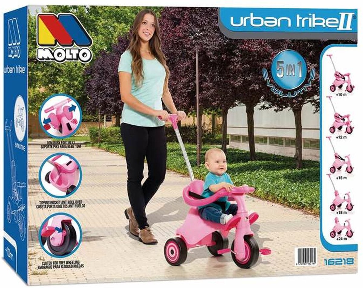 Driewieler Moltó Urban City Roze Driewieler kopen online