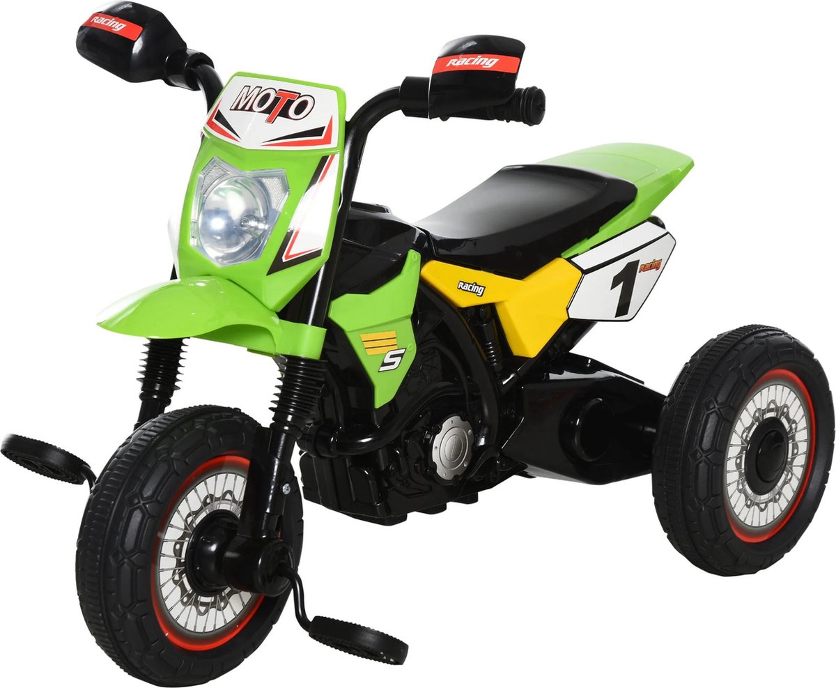Driewieler - Motor - Peuterfiets - Motorfiets - vanaf 18 maanden - Groen - Loopfiets - 71X40X51 cm - Stoer - Jongens - Meisjes - Crossmotor - Kado Driewieler kopen online
