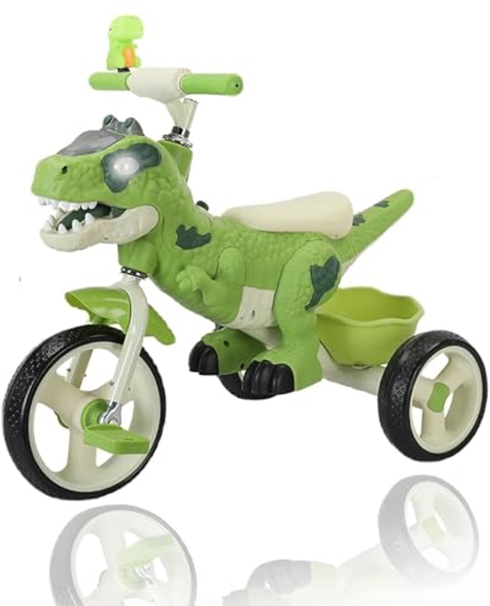 Driewieler voor Kinderen met Dinosaurus Design, Lichten en Muziek | Geschikt voor 2 tot 8 Jaar Driewieler kopen online