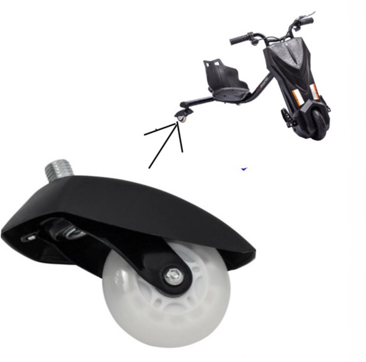 Drift trike wieltje compleet 1x verstevigd | minder snel slijtage | Wiel drift trike | Achterwiel drift trike | Drift trike wieltje| Drift kart wieltjes | Wiel voor drift kart drift trike | met lichtjes Buitenspeelvoertuigaccessoire kopen online