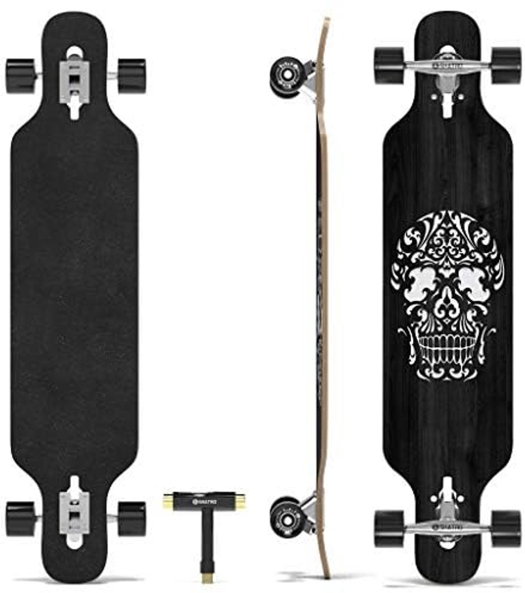 Drop Through Longboard Skateboard Freeride met T-Tool - Perfect voor Beginners en Gevorderden Skateonderdeel kopen online