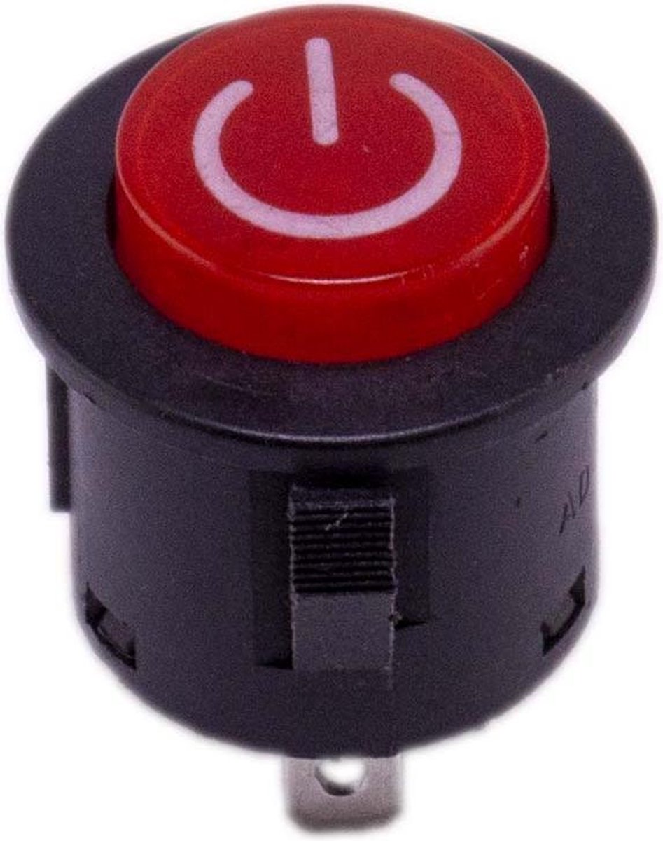 Drukknop 12v aan uit rond met LED voor elektrische kinderauto - kindermotor - kinderquad - kindertractor - accuvoertuig Accuvoertuig kopen online