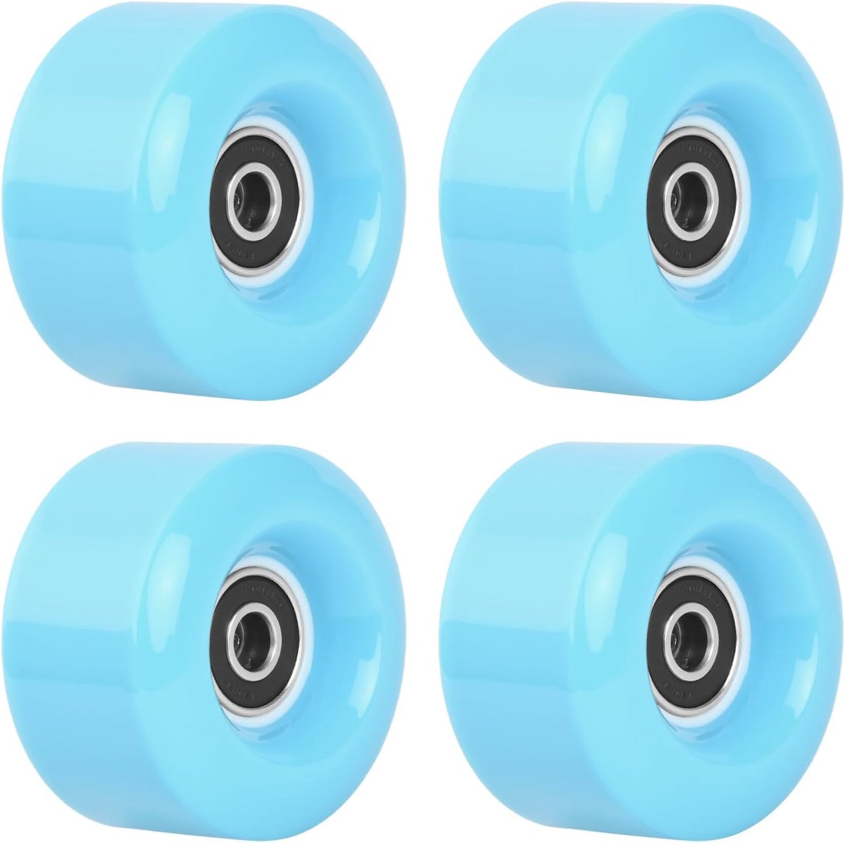 Dubbele rij rolschaatsen accessoires - 4 stuks - quad-skate vervanging - skateboard wielen met lagers - rolschaatsen wielen 58 x 32 mm - PU slijtvaste wielen voor dubbele rij skate skateboard Skateonderdeel kopen online