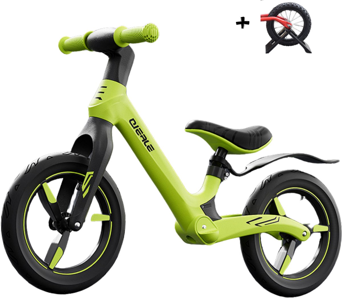 E-shop4u® – Loopfiets Cierle 12inch – 2 jaar, 3 jaar en 4 jaar - Luchtbanden - Stoere Loopfiets voor Kinderen – Duurzame Frame – Groen Loopfiets kopen online
