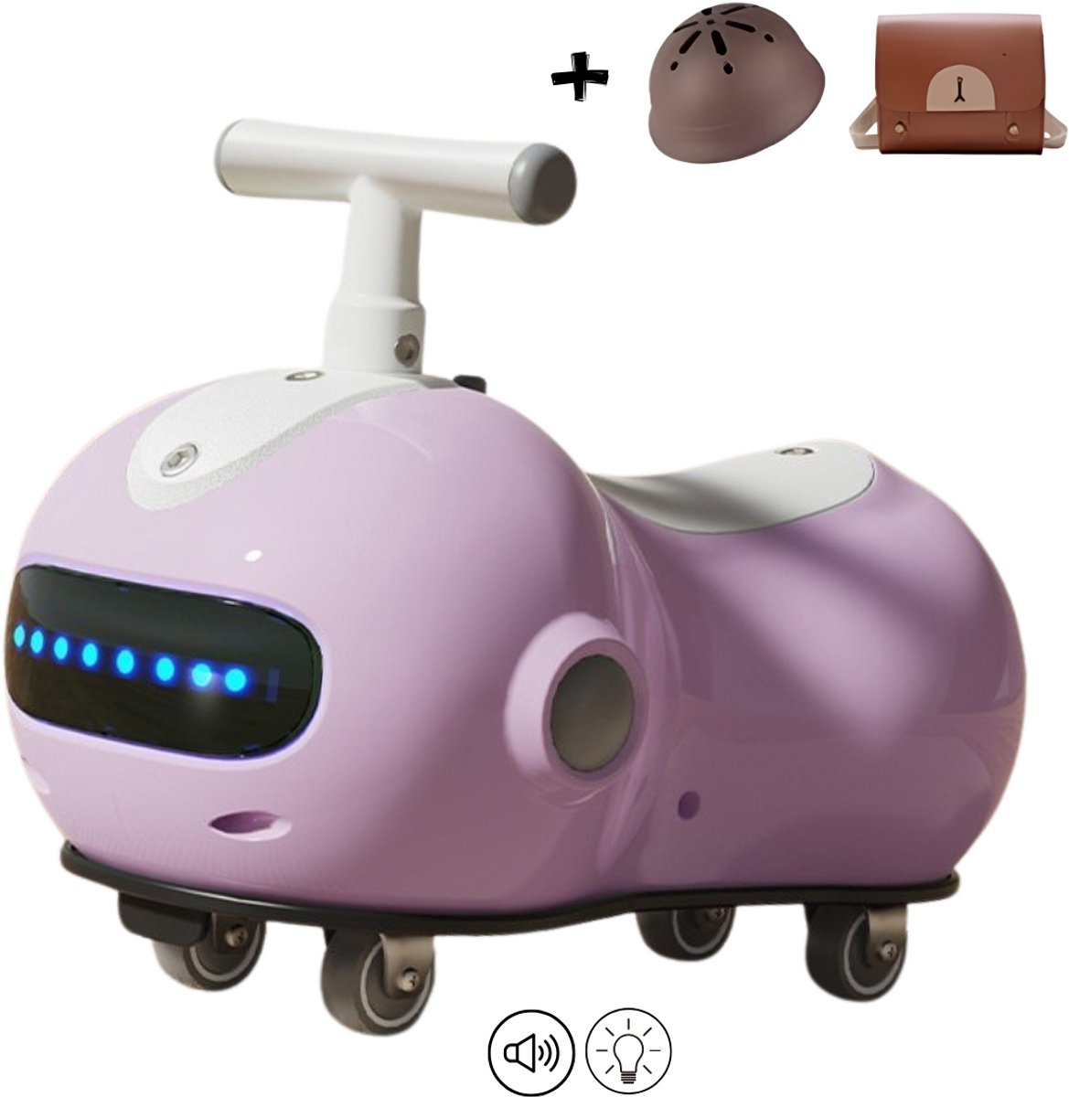 E-shop4u® - Twister Loopauto - Verlichting en Muziek - Loopauto's 1 jaar, 2 jaar en 3 jaar - Verlichting en Muziek - Roze Loopauto kopen online