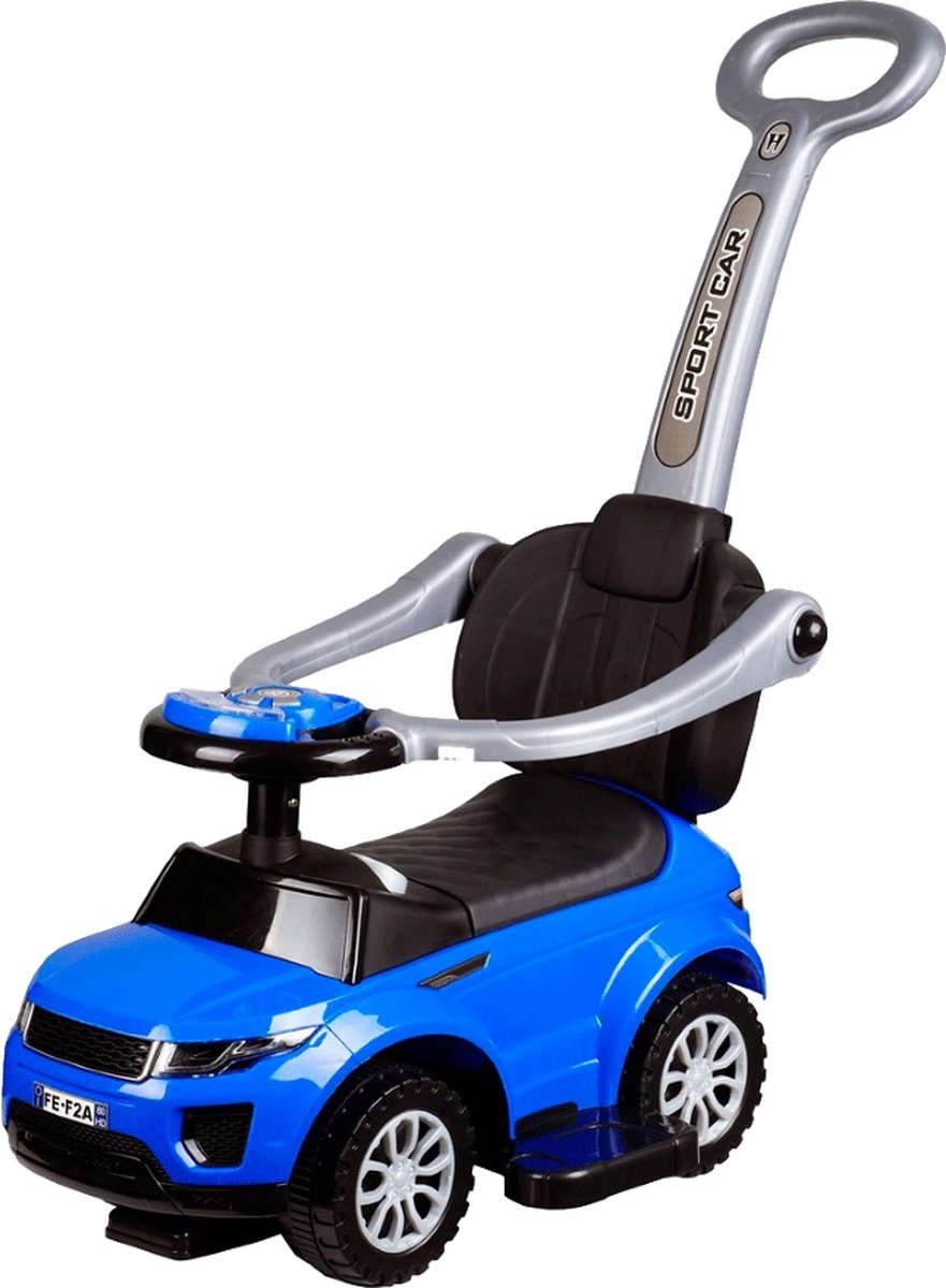 Eco Toys - 3-in-1 Loopauto - Range Rover Design - Blauw - Met Duwstang, Voetsteunen & Claxon - Opbergruimte Onder Zitting - Vanaf 1 Jaar - Max. 27 kg Loopauto kopen online