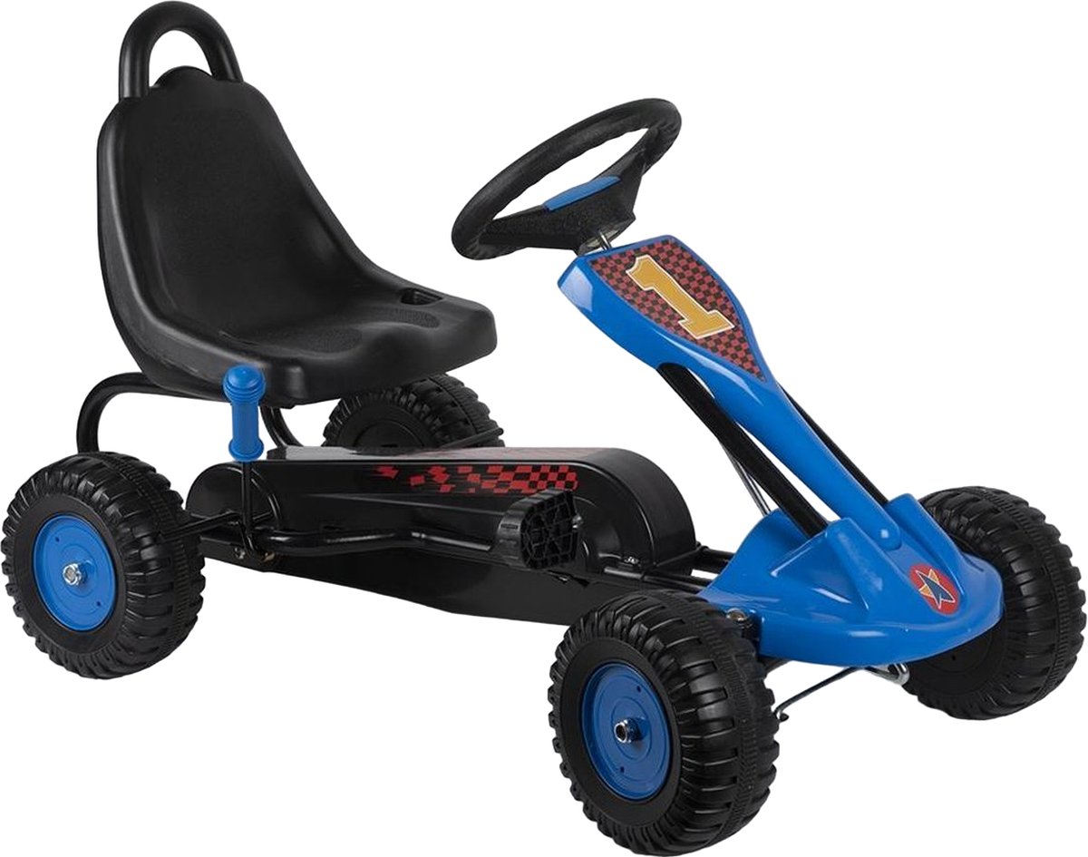 Eddy Toys Skelter - Go Kart met Handrem voor max. 35 KG - Speelgoed Buiten - Speelgoed 3 Jaar - Blauw Skelter kopen online