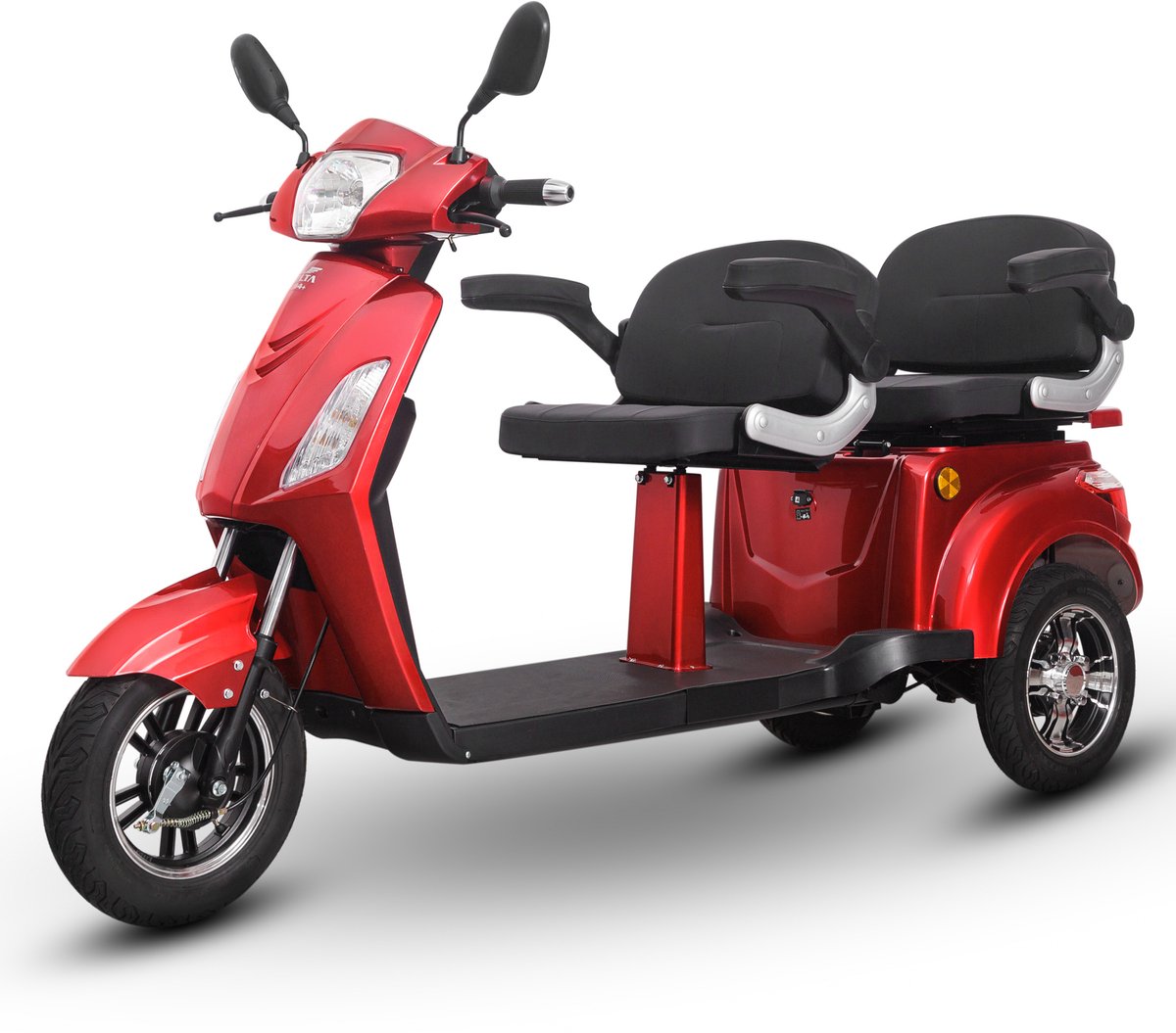 Elektrische Driewieler 2 stoelen 1000W, Bereik tot 36 km Volta M4+ Driewieler kopen online