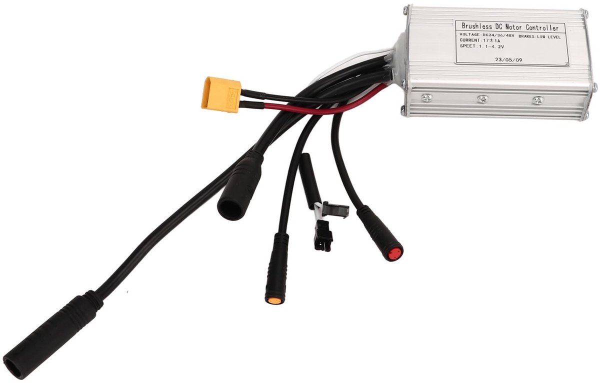 elektrische fiets borstelloze motorcontroller 24 v 36 v 48 v 250 w 350 w 17 a sinusgolf 3 modi borstelloze motorcontroller met waterdichte aansluiting voor e bike elektrische