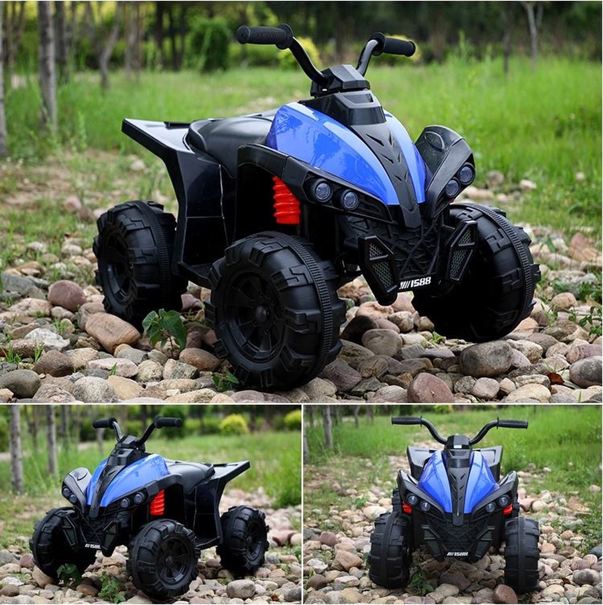 elektrische kinder quad accuvoertuigen elektrische kinder motor 6v 3km 5km 1 tot 6 jaar groot model blauw