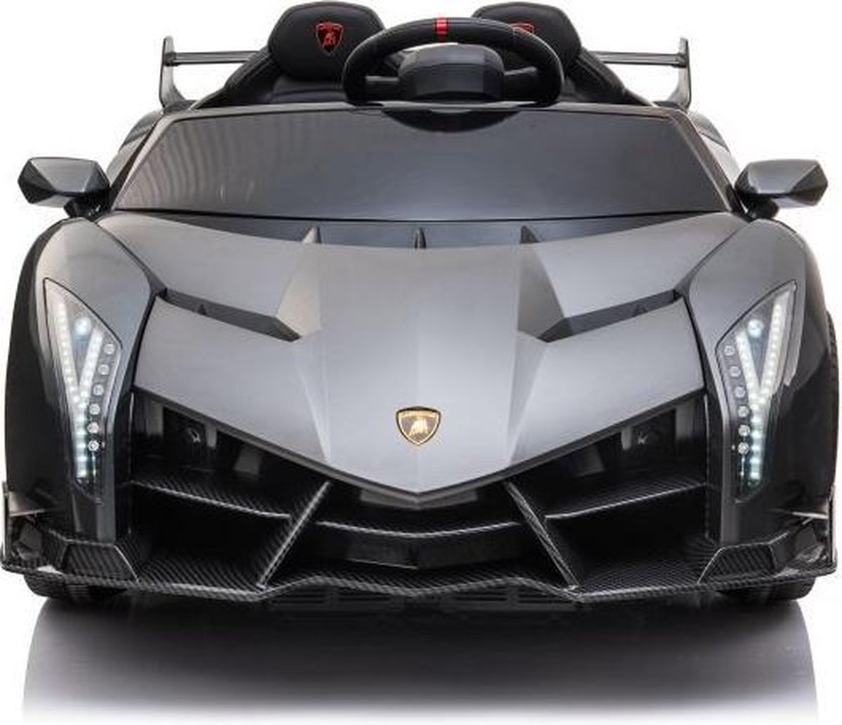 Elektrische Kinderauto Lamborghini Veneno 4x4 Grijs 2 persoons 24V Met Afstandsbediening FULL OPTION Accuvoertuig kopen online