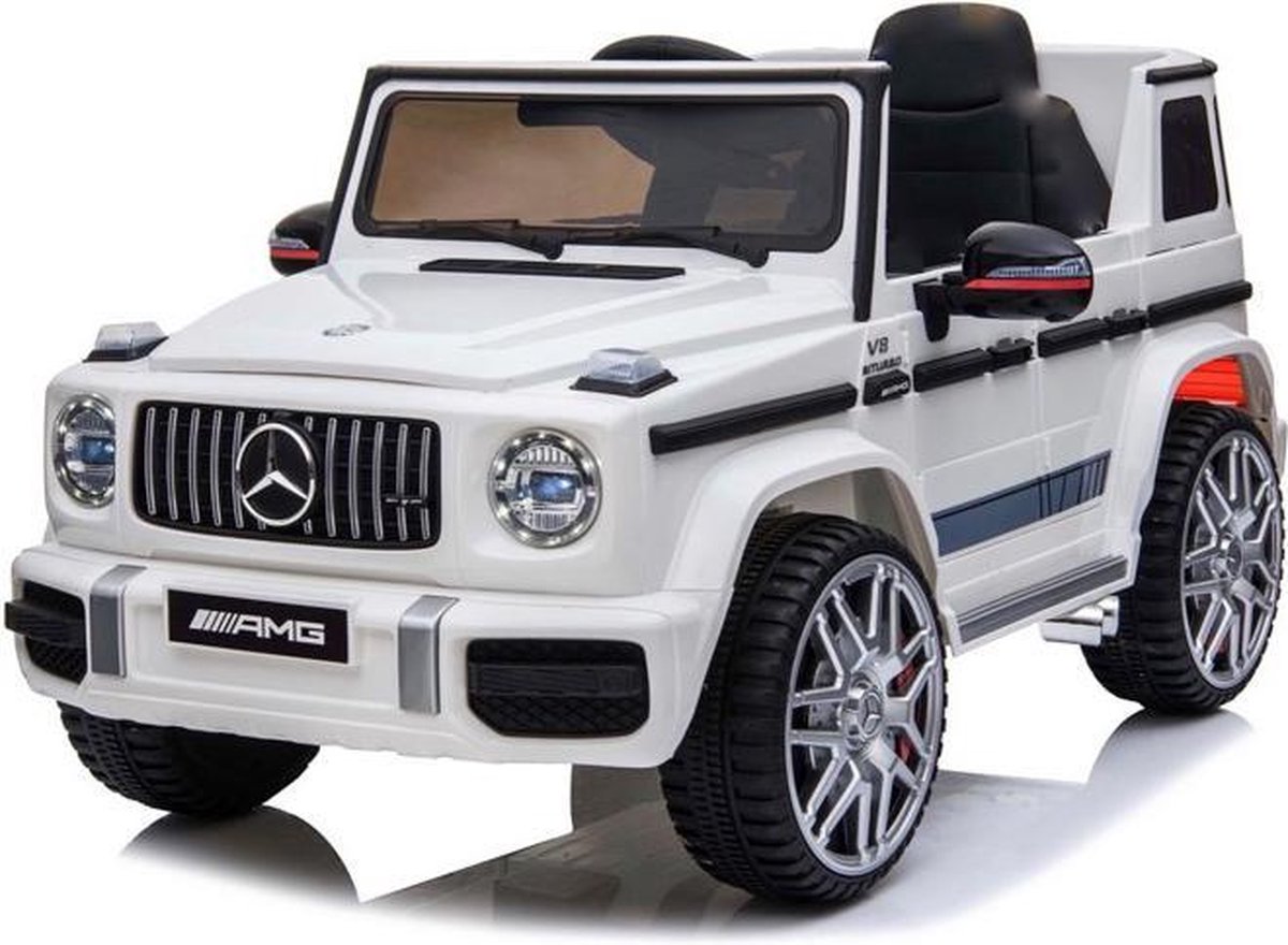 Elektrische Kinderauto - Mercedes-Benz G63 AMG Edition One - 12V met Afstandsbediening - AUX - MP3 - WIT Accuvoertuig kopen online