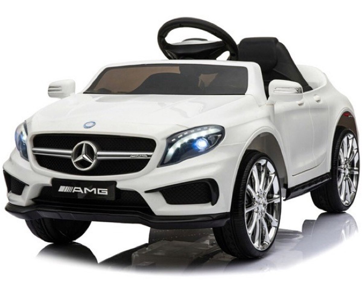 Elektrische Kinderauto Mercedes-Benz GLA45 AMG Wit 12V Met Afstandsbediening Accuvoertuig kopen online