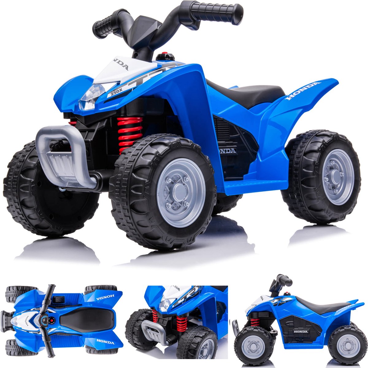 Elektrische kinderauto quad, 3km/h, kinderquad, meerijdende auto voor kinderen vanaf 18 maanden, ledlamp, speelgoed (Blauw) Accuvoertuig kopen online