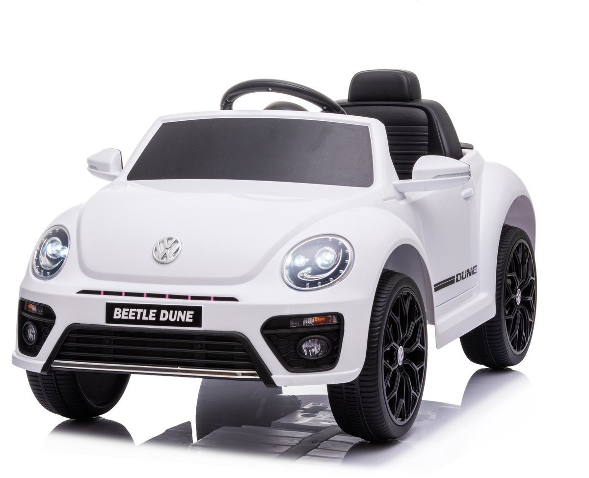 Elektrische Kinderauto - Volkswagen Beetle Dune 12V Elektrische auto voor kinderen 12V - 1 tot 3.5 jaar - Wit Accuvoertuig kopen online