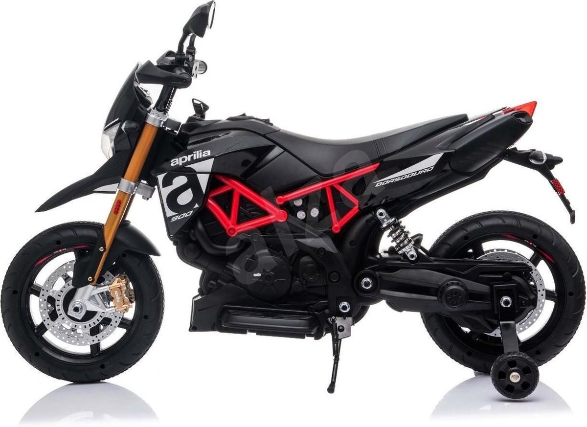 Elektrische Kindermotor Aprilia Dorsoduro 900 Zwart 12V Accuvoertuig kopen online